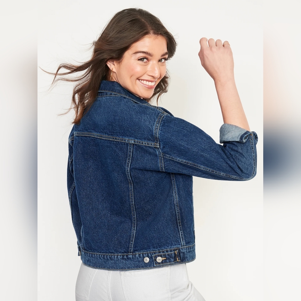 Classic Faded Denim Jacket Women's XS Jean Jacket